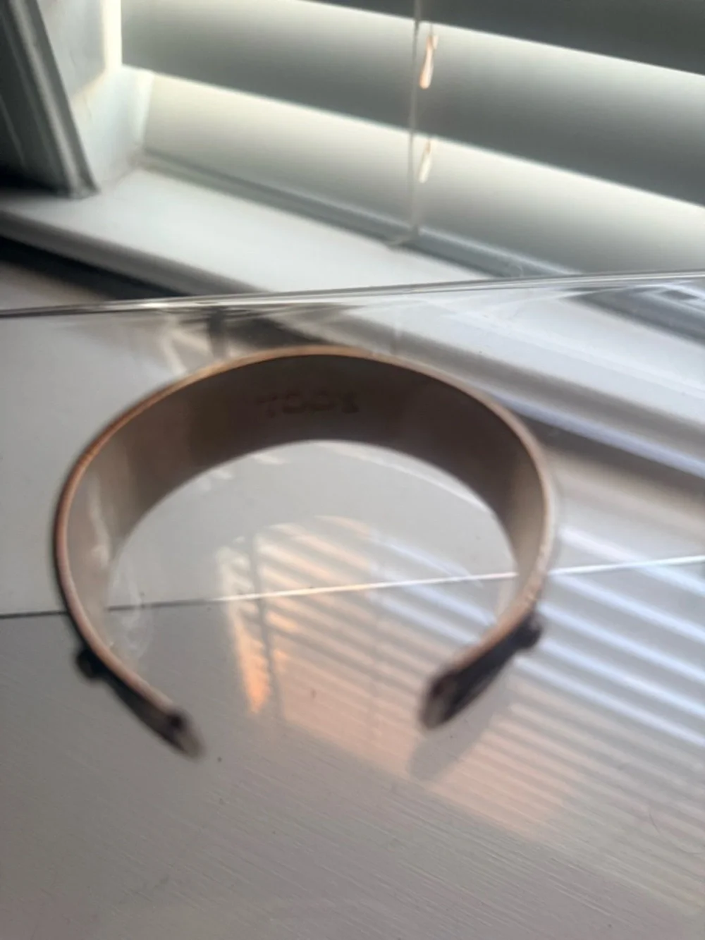 TOD’s Embossed Leather Studded Cuff Bracelet - Vintage Authentic